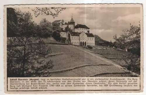 [Ansichtskarte] GERMANY - Schloß Eberstein / Murgtal. 