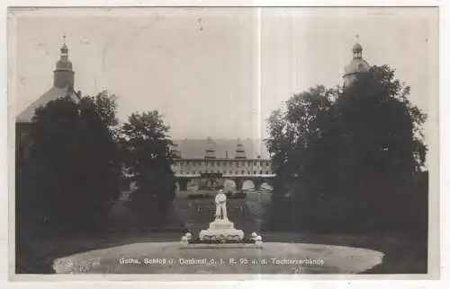 [Ansichtskarte] GERMANY - Gotha - Schloß u. Denkmal cd. I. R. 95 u. d. Tochterverbände. 