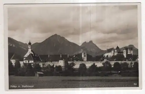[Ansichtskarte] GERMANY - Füßen mit Stadtmauer. 