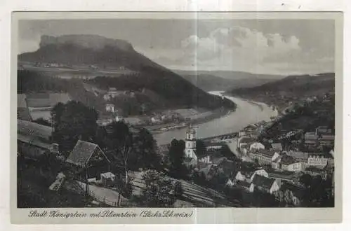 [Ansichtskarte] GERMANY - Stadt Königsstein mit Lilienstein. 