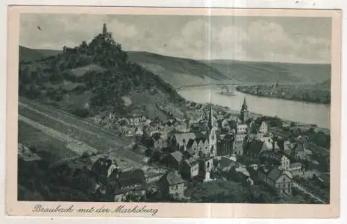 [Ansichtskarte] GERMANY - Braubach mit der Marksburg. 