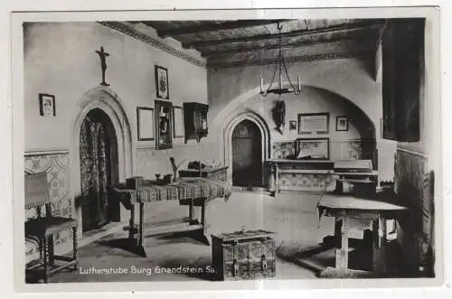 [Ansichtskarte] GERMANY - Burg Gnandstein / Sa. - Lutherstube. 