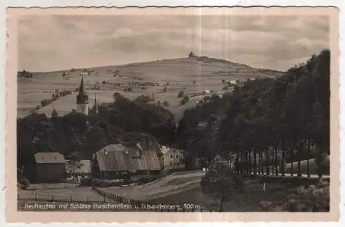 [Ansichtskarte] GERMANY - Neuhausen mit Schloss Purschenstein u. Schwartenberg. 