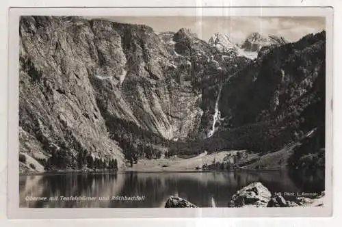 [Ansichtskarte] GERMANY - Obersee mit Teufelshörner und Röthbachfall. 