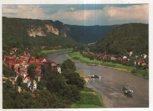 [Ansichtskarte] GERMANY - Blick auf Stadt Wehlen und die Bastei - Sächsische Schweiz. 