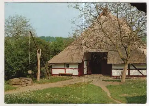 [Ansichtskarte] GERMANY - Schwerin - Mueß - Freilichtmuseum - Blick auf den Museumshof mit Wohnhaus und Ziehbrunnen. 