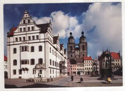 [Ansichtskarte] GERMANY - Lutherstadt Wittenberg - Marktplatz mit Blick zur Stadtkirche. 