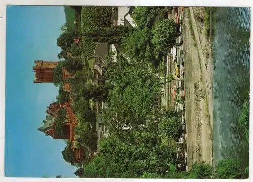 [Ansichtskarte] GERMANY - Bingen am Rhein - Naheufer miit Burg Klopp. 