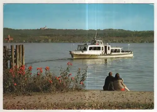 [Ansichtskarte] GERMANY - Ammersee - Blick über den See auf Kloster Andechs. 