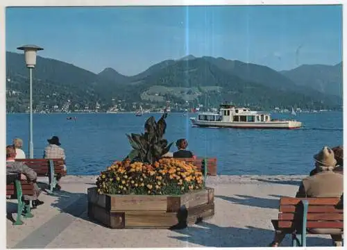 [Ansichtskarte] GERMANY - Bad Wiessee - Strandpromenade mit Blick nach Tegernsee. 