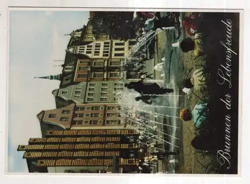 [Ansichtskarte] GERMANY - Rostock  -  Brunnen der Lebensfreude. 