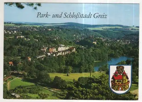 [Ansichtskarte] GERMANY - Greiz - Blick vom Weißen Kreuz. 