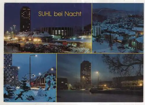 [Ansichtskarte] GERMANY - Suhl bei Nacht. 