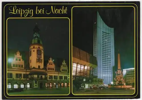 [Ansichtskarte] GERMANY - Leipzig bei Nacht. 