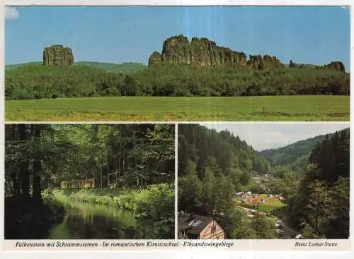 [Ansichtskarte] GERMANY - Falkenstein mit Schrammstein - im romantischen Kirnitzschtal - Elbsandsteingebirge. 
