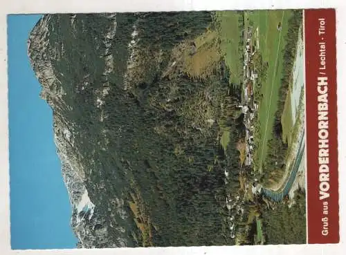 [Ansichtskarte] AUSTRIA - Vorderhornbach  /  Lechtal. 