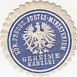 [Ansichtskarte] SIEGELMARKE - Kön. Preuss. Justiz-Ministerium Geheime Kanzlei. 