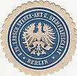 [Ansichtskarte] SIEGELMARKE - K. Pr. Erbsch. Steuer-Amt u. Stenpelfiscalat Berlin. 