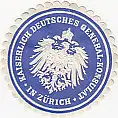 [Ansichtskarte] SIEGELMARKE - Kaiserlich Deutsches General-Konsulat in Zürich. 