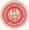 [Ansichtskarte] SIEGELMARKE - Kön. Preuss. Gerichtskasse zu Charlottenburg. 