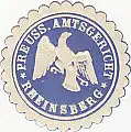 [Ansichtskarte] SIEGELMARKE - Preuss. Amtsgericht Rheinsberg. 