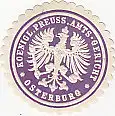 [Ansichtskarte] SIEGELMARKE - Koenigl. Preuss. Amts-Gericht Osterburg. 