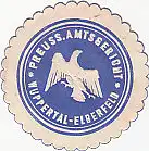 [Ansichtskarte] SIEGELMARKE - Preuss. Amtsgericht Wuppertal-Elberfeld. 