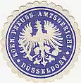 [Ansichtskarte] SIEGELMARKE - Koen. Preuss. Amtsgericht Düsseldorf. 