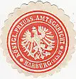 [Ansichtskarte] SIEGELMARKE - Königl. Preuss. Amtsgericht Harburg (Elbe). 