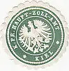 [Ansichtskarte] SIEGELMARKE - K. Pr. Haupt-Zollamt Kiel. 