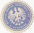 [Ansichtskarte] SIEGELMARKE - Koenigl. Preuss. Haupt-Zoll-Amt Ottensen. 