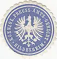 [Ansichtskarte] SIEGELMARKE - Koenigl. Preuss. Amts-Gericht Hildesheim. 