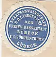 [Ansichtskarte] SIEGELMARKE - Staatsanwaltschaft b. d. Landgericht der Freien Hansestadt Lübeck u. d. Fürstenthums Lübeck. 
