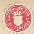 [Ansichtskarte] SIEGELMARKE - Bremisches Amt Bremerhaven. 