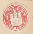 [Ansichtskarte] SIEGELMARKE - Bau-Deputation Hamburg. 