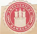 [Ansichtskarte] SIEGELMARKE - Amtsgericht Hamburg. 