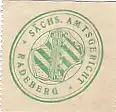 [Ansichtskarte] SIEGELMARKE - Sächs. Amtsgericht Radeberg. 