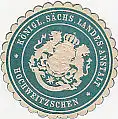 [Ansichtskarte] SIEGELMARKE - Königl. Sächs. Landes-Anstalt Hochweitzschen. 
