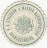 [Ansichtskarte] SIEGELMARKE - K. S.  Strassen- u. Wasser-Bauinspektion Schwarzenberg. 