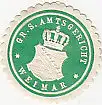 [Ansichtskarte] SIEGELMARKE - Gr. S. Amtsgericht Weimar. 