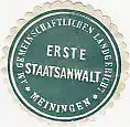 [Ansichtskarte] SIEGELMARKE - Am Gemeinschaftlichen Landgericht Merseburg Erste Staatsanwalt. 