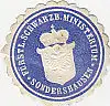 [Ansichtskarte] SIEGELMARKE - Fürstl. Schwarzb. Ministerium Sondershausen. 