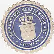 [Ansichtskarte] SIEGELMARKE - Grossherzogl. Mecklenburg. Amt Doemitz. 