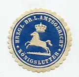 [Ansichtskarte] SIEGELMARKE - Hrzgl. Br. L. Amtsgericht Königslutter. 