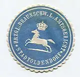 [Ansichtskarte] SIEGELMARKE - Hrzgl. Braunschw. L. Amtsgericht Stadt Oldendorf. 