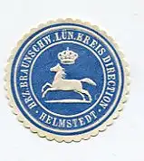 [Ansichtskarte] SIEGELMARKE - Hrz. Braunschw. Lün. Kreis Direction Helmstedt. 