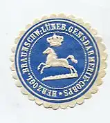 [Ansichtskarte] SIEGELMARKE - Herzogl. Braunschw: Lüneb. Gendarmerie-Corps. 