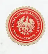 [Ansichtskarte] SIEGELMARKE - Königl. Eisenb.-Betriebsamt Braunschweig. 
