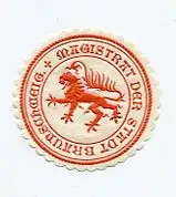 [Ansichtskarte] SIEGELMARKE - Magistrat der Stadt Braunschweig. 