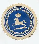 [Ansichtskarte] SIEGELMARKE - Herzogl. Braunschw. L. Landesgericht Braunschweig. 